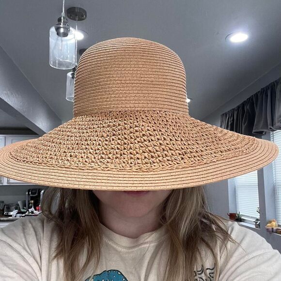 J.Crew Beachy Boho Wide Brim Floppy Straw Hat - Picture 5 of 6